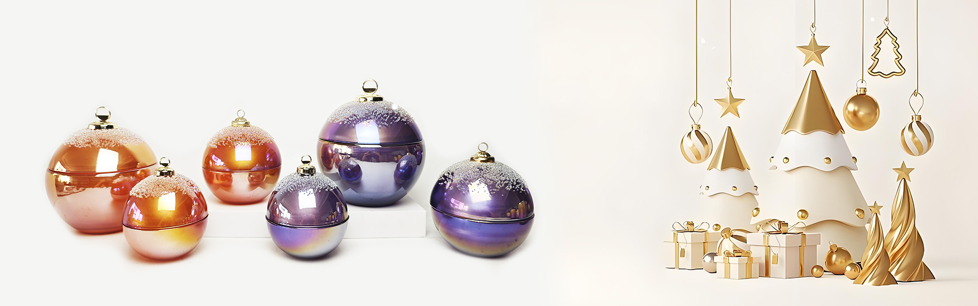 Christmas Ornament Jar Candle